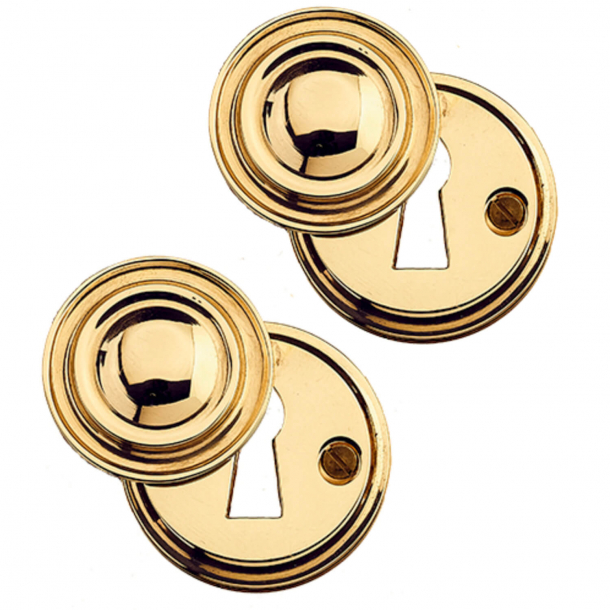 Key plates with flap (set) Brass - Wood screws - cc38mm