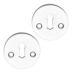 Nyckelskylt (set) Krom - genomgende skruvar - cc27mm