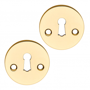 Nyckelskylt  (sett ) Mssing - skruvar igenom - cc27mm