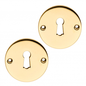 Escutcheons - Brass Old fashioned shape - Wooden screws - cc38 mm