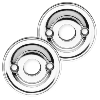 Rosettes (set) Chrome - 58mm