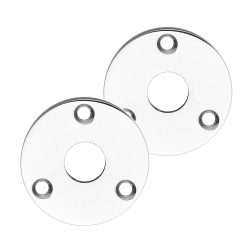 Chrome rosettes (sets) - Wooden cushions - 3 holes