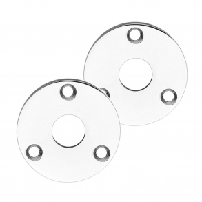 Chrome rosettes (sets) - Wooden cushions - 3 holes