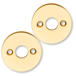 Door handle interior - Theatre handle - Smooth rosette - Brass - Bolt and sleeve