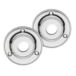 Trgriffe an verzierten Rosetten - Innen - Poliertes Nickel - ULLMAN - Holzschrauben