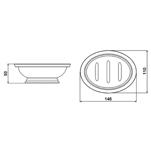 Frskl - Vit porslin och mssing - Modell TB37