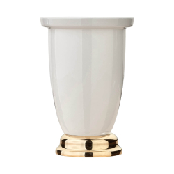 Tooth Mug - White bone china and Brass - Model TB35