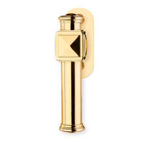 Patio door handle - Brass - narrow rosette - Model ULLMAN