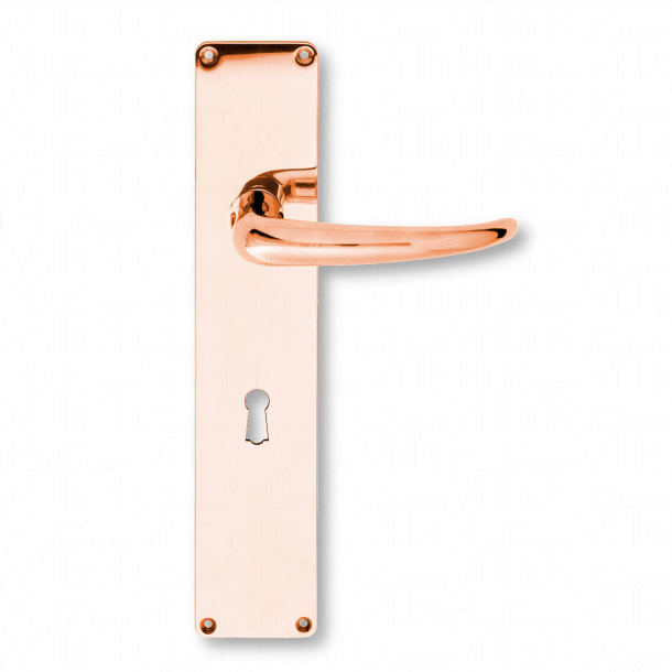 Door handle, Back plate - Coupe Door handle - Kay Fisker - with key hole - Copper