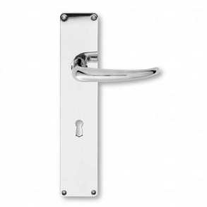 Door handle, Back plate - Coupe Door handle - with keyhole - Nickel