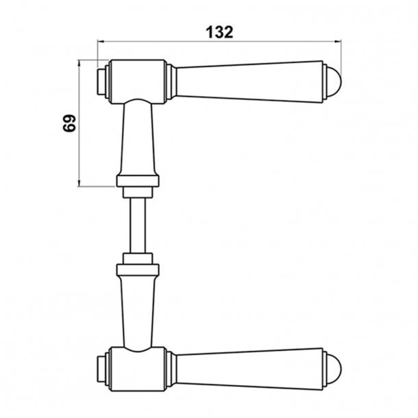 Drrhandtag - Utomhus - tomt nickel inkl. rosett - BRIGGS 127 mm