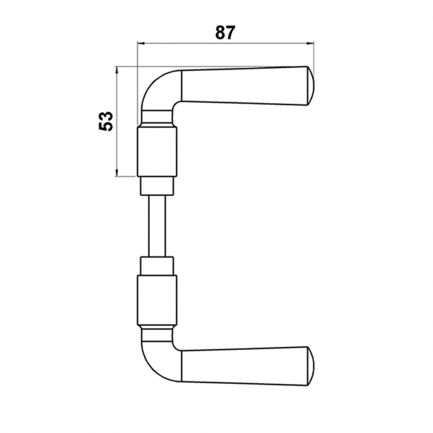 Door handle (set) - Brass - GENON