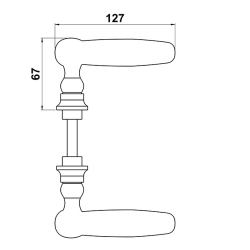 Trgriff (Set) - Polierter Chrom - WEINGARDEN 127 mm