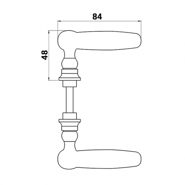 Trgriffe - Innenbereich - Rosette / Schlsselrosette - Messing - Weingarden 84mm