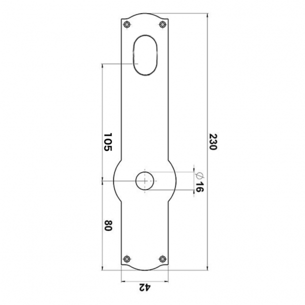 Drrhandtag - Utomhus - Lngskyltar ASSA lscylinder - Nickel - MEDICI
