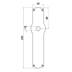 P&#322;yta tylna - Mosi&#261;dz bez lakieru - Amalienborg -  16 mm