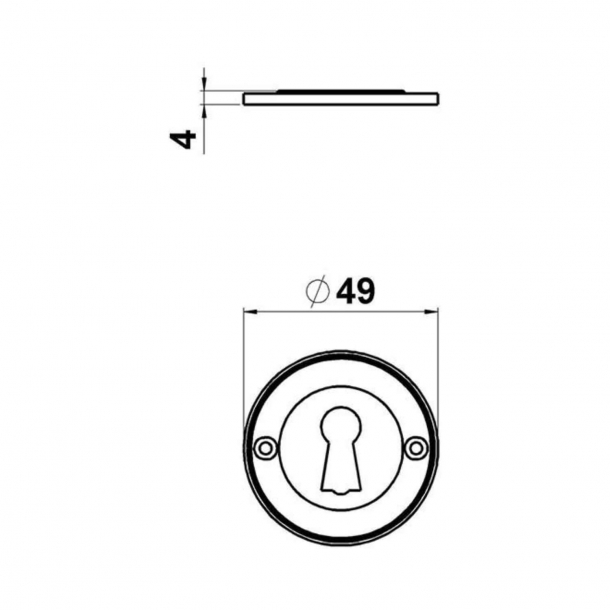 Drrhandtag - Inomhus - Rosette / Key Sign - Mssing - Weingarden 84 mm - NYA DRR