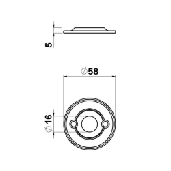 Drgreb - Udendrs - Bruneret messing - CREUTZ 123 mm