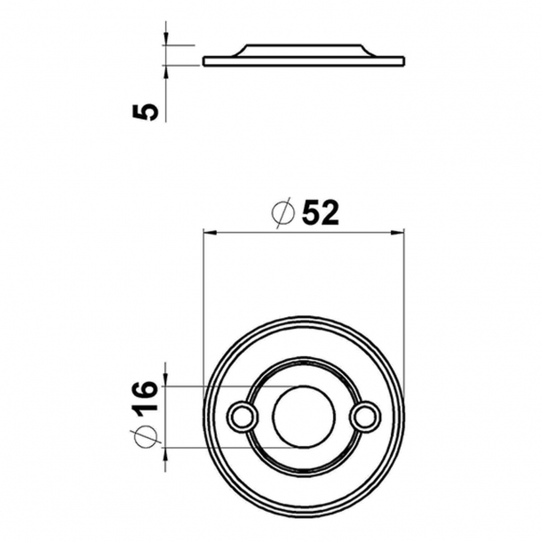 Door handle interior, Brass - rosette and escutcheon - BALFOUR 112 mm