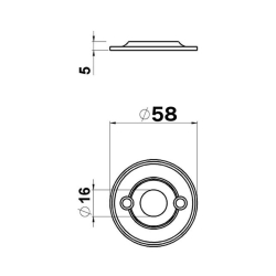 Trgriffe - Auenbereich - Nickelrosette - CREUTZ 123 mm