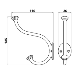 Hook - Brass - CREUTZ