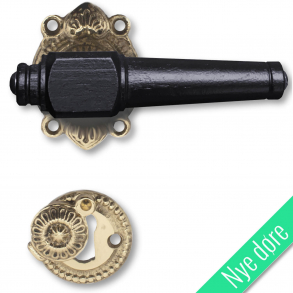 Drrhandtag - Tr - Inomhus - Antik mssing / svart tr (205238)