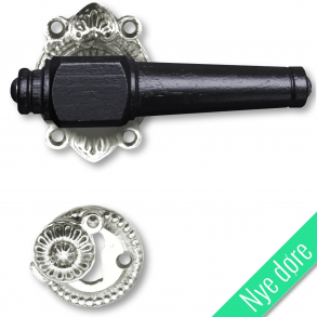 Drrhandtag - Tr - Inomhus - Frnicklad mssing och svart tr (21040108)