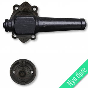 Drrhandtag - Tr - Inomhus - Svart jrn och svart tr fr nya drrar (905212)