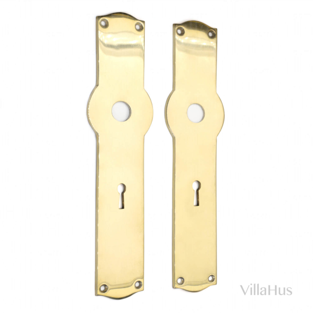 Backplate with keyhole - Polished unlacquered brass