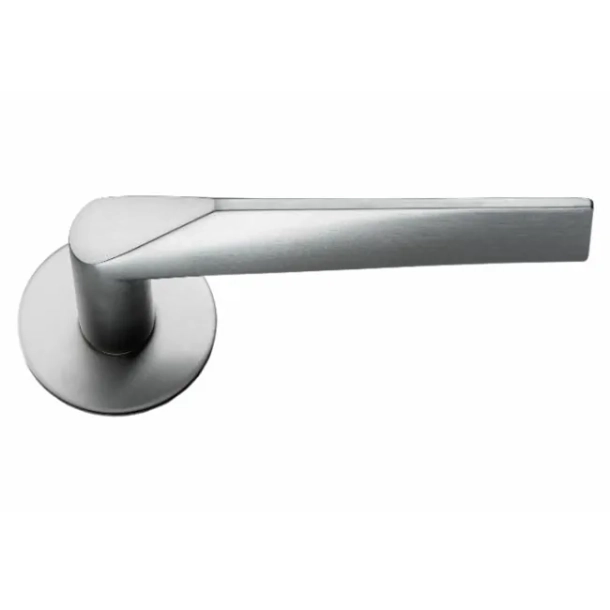 RANDI door handle - Kom - Design C. F. Mller - Stainless steel - cc38 mm - Wood screws