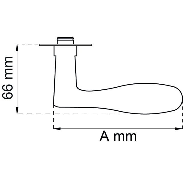 Habo drgreb Model 316-4 - 113 mm med roset