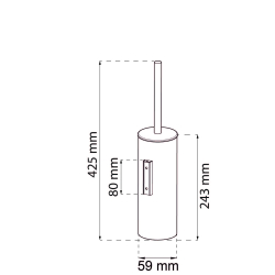Szczotka do toalety 1368 Polerowana Stal nierdzewna