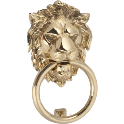 Door knocker lion head, Brass, 180x110 mm (202710)