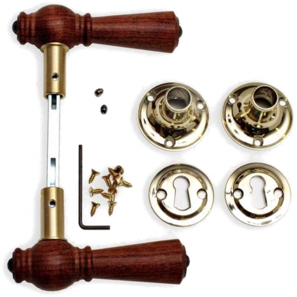 Klamka do drzwi - Mosi&#261;dz i drzewo palisandrowe - OESTERBRO1045