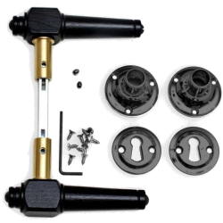 Drrhandtag - Tr - Inomhus - Svartlack och svart tr 