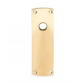 Backplate - Brass without lacquer - Handle hole 15 - 165 x 45 x 2 mm