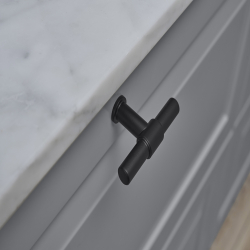 Furnipart Uchwyt meblowy T-bar - Czarny - Model Knot