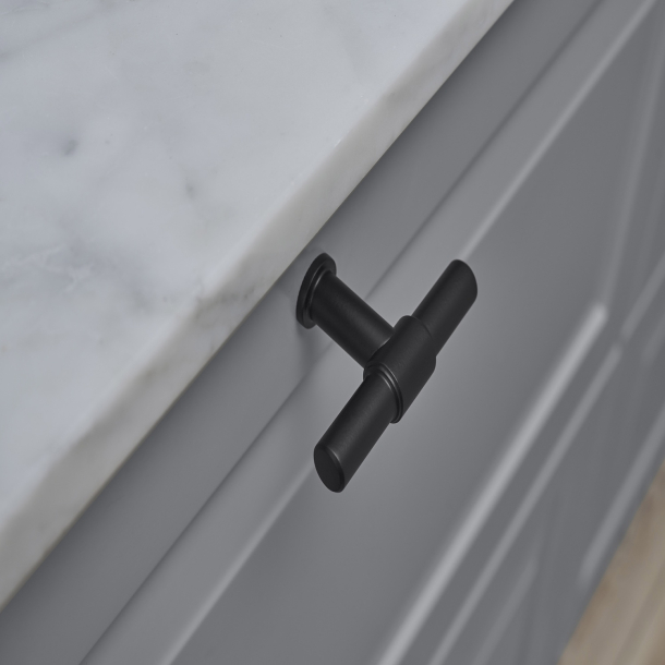 Furnipart Uchwyt meblowy T-bar - Czarny - Model Knot