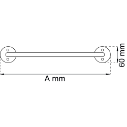 Bath handle 3407 Polished stainless 300 mm
