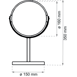 Table mirror Coral Black