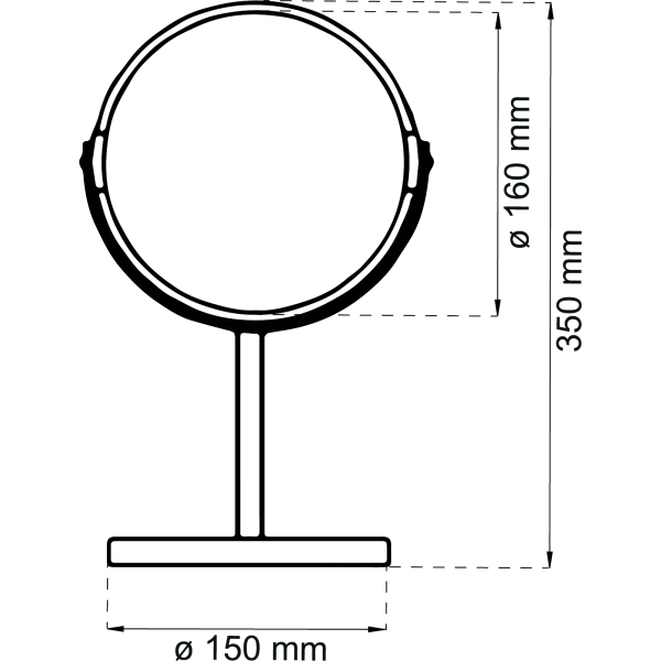 Table mirror Coral Black