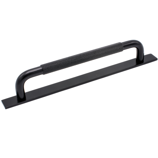 M�belhandtag - Matt svart - HELIX med l�ngskylt - cc 160 mm