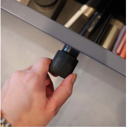 Furniture knob - Matt black - HELIX - 33x38 mm