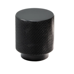 Furniture knob - Matt black - HELIX - 33x38 mm