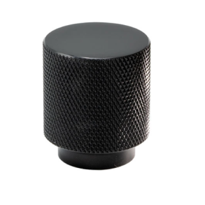 Mbelknop - Mat sort - HELIX - 33x38 mm