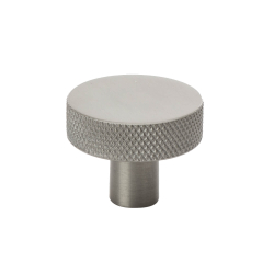 Gałka do mebli FLAT - Szczotkowana stal nierdzewna - 32 mm