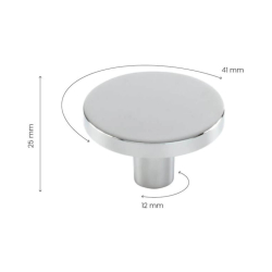 M�belknopf - Chrom - COMO BIG - 41 x 25 mm