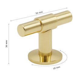 Beslag Design T-Bar M�belgriff - Messing - Modell Uniform