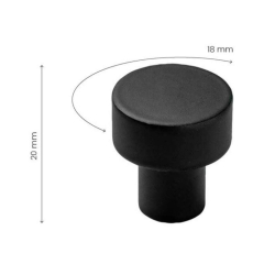 M�belknopf - Mattes Schwarz - MOOD - 18 x 20 mm