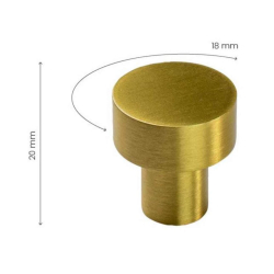 M�belknopp - Borstad m�ssing - MOOD - 18 x 20 mm